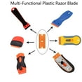 thumbnail image 2 of Plastic Razor Blades 100 PCS Double Edged Plastic Blade for Safety Glass Scraper and Plastic Razor Scraper Tool for Remove Decals Stickers Adhesive Label Glue and Glass Clean-Orange, 2 of 5