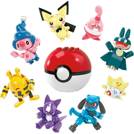 MEGA Pokémon Trainer 8 Pack Building Toy Kit, 8 Action Figures (189 Pieces) for Kids