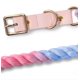 thumbnail image 5 of Collar de perro de tamaño grande y mediano de cuero de cuerda de algodón tejido para mascotas Collar de color degradado Tamaño ajustable (Macaron, M) brillar Electrónica, 5 of 5