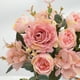thumbnail image 5 of Ramo de rosas artificiales con hojas y capullos realistas - Decoración para el hogar y la oficina de 29 cm en 6 colores | Arreglo floral artificial de plástico, 5 of 6