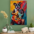 thumbnail image 2 of Boxer Dog Canvas Electric Guitar Canvas Size 8x12 – Funny Boxer Dog Canvas Wall Decor, Funny Dog Wall Art for Electric Guitar Room, 2 of 5