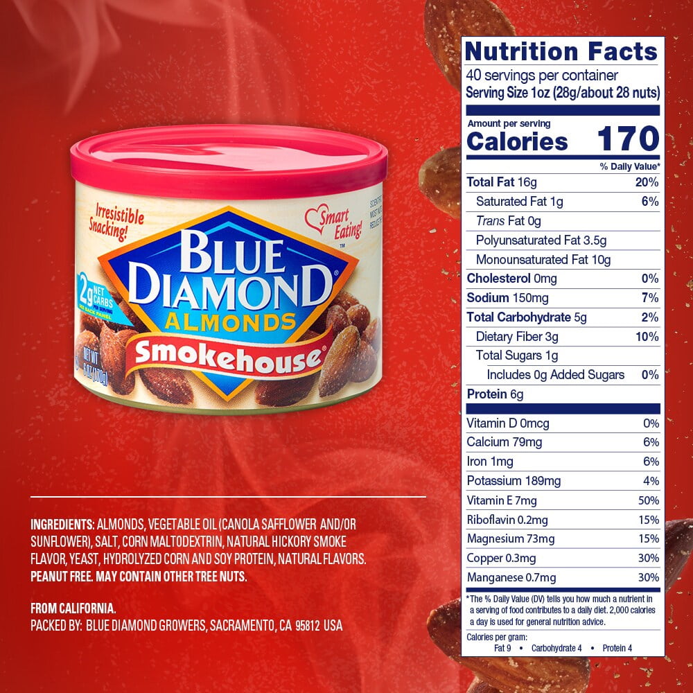 Blue Diamond Smokehouse Almonds 6 oz - 5 Pack