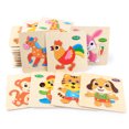 thumbnail image 4 of Gwong Juguete Lindo dibujos animados animal rompecabezas de madera tablero bebé niños aprendiendo temprano juguete educativo Gwong 21022403, 4 of 7