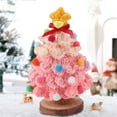 thumbnail image 4 of hulanddfd Mini Christmas Tree - 5.9" Knitting Crochet Christmas Tree, Artificial Faux Tree with Wooden Base Tree Cute Hanging Ornaments for Home Office Decor and Xmas Tree Wreath, 4 of 7