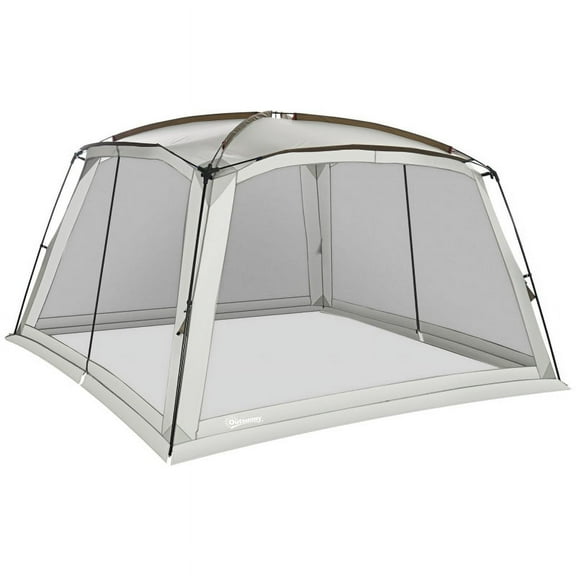 Outsunny 12' x 12' Screen House Room, UV50  Screen Tent with 2 Doors and Carry Bag, Easy Setup, for Patios Outdoor Camping Activities