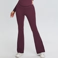 thumbnail image 2 of CAIXIA Stretch Pants for Women Plus Size Seamless Flared Workout Pants Stretchy Wide Leg Yoga Pants Flare Leggings with Pockets for Workout Running Athletic Activewear, 2 of 6