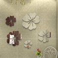 thumbnail image 2 of Vadktai Acrylic Mirror Floral Wall Stickers Self Adhesive Mirror Wall Decor Removable Mirror Decor 3D Flower Wall Sticker for Living Room Bedroom Bathroom, 2 of 3