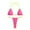 Hot Pink, variant on Bikini Sets For Women Split Sexy Ribbed Two Piece Swimsuit Summer Beach Pool Vacation Swimwear Yellow