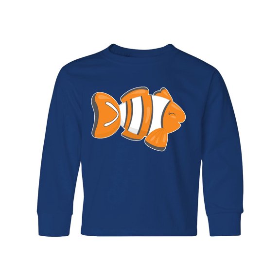 Inktastic Clown Fish Long Sleeve Youth T-Shirt