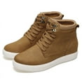 thumbnail image 5 of CMR CHAMARIPA Elevator High Shoes For Men Hidden Heel Casual Shoes Men Brown Mesh And Leather 7CM / 2.76 Inches, 5 of 8