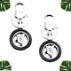 thumbnail image 4 of GOOHOCHY 2 piezas llaveros giratorios en forma de llavero mini llavero ornamento lindo llavero bolsa de regalo colgante colgante (negro), 4 of 7