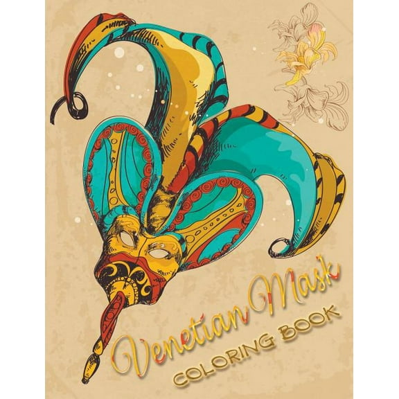 Venetian Mask Coloring Book (Paperback)