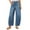 Light Blue, variant on Women’s Wide Leg Jeans, Elastic Waist Drawstring Loose Trousers, Fashion Casual Pocket Long Pants