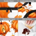 thumbnail image 4 of Pumpkin Double Layered Insulated Refrigerated Lunch Bag with Two Compartments, Large Capacity, and Carry Handle - 7.1x11.4x16.1 Inches, 4 of 6