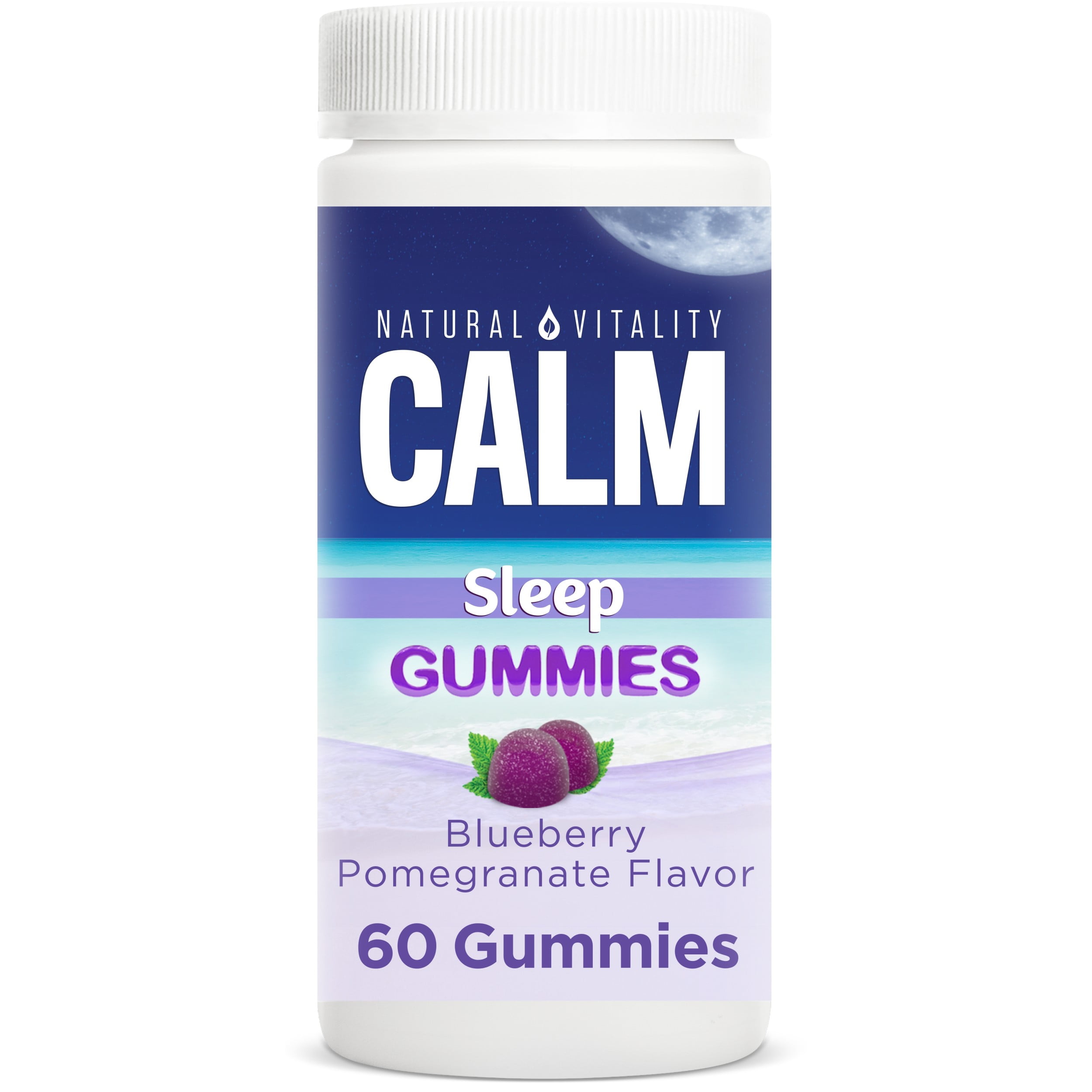 Natural Vitality CALM Sleep Gummies, Blueberry Pomegranate - 60 Count