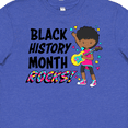 thumbnail image 4 of Inktastic Black History Month Rocks- girl with guitar Youth T-Shirt, 4 of 5