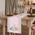 thumbnail image 2 of Table Runners 72 Inches Long Dress Scarves, Easter Farmhouse Kitchen Table Runner, Coffee Tablerunners, Spring Watercolor Easter Eggs Bunny Pink Green Plaid 14x72 Inch, 2 of 9