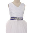 thumbnail image 2 of Flower Girl Dress Communion Bridesmaid Mix & Match for Little Girl White Turq 4 276CB, 2 of 3