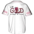 thumbnail image 4 of Lotusprinthandmade Personalized Breast Cancer Warrior Unisex Baseball Jersey XS-5XL Multicolor, 4 of 5
