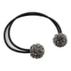 thumbnail image 3 of Coletero elástico liso con bolas de diamantes para niñas Negro, 3 of 6