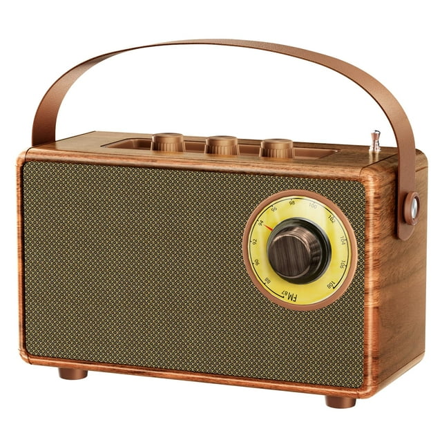 Altavoz retro Bluetooth FREEFISH, radio portátil, decoración vintage