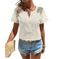 thumbnail image 6 of ZJXFGS Womens Button Down Shirts,Flowy Dressy Tops for Leggings Womens Going Out Outfits Dressy Shirts for Women Beach Work Collared Cotton Linen Tops Women'S Tops Beige S, 6 of 8