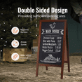 thumbnail image 6 of Chalkboard Sign Double Sided, 20x40 Freestanding Wood Chalk Board, Rustic Sandwich Board with Chalk & Eraser, Home Kitchen Wedding Menu Board, 6 of 7