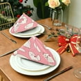 thumbnail image 3 of GZHJMY Cute Cat Cloth Napkins Set of 4, Reusable Washable Oversized Table Napkins for Family Wedding Dinner Party Home Decor, 20 Inch Decorative Washcloths, 3 of 7