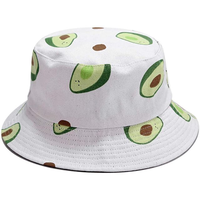 Bonnet de Pêcheur à Motif Banane Chapeau à Imprimé Fruit Réversible