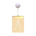 thumbnail image 2 of Xihbxyly Cortina de Luces Led Navideñas, Diseño de Copo de Nieve Blanco Cálido, Papá Noel y Muñeco de Nieve, Funciona con Pilas, con Gancho y Ventosa, Decoración para Ventanas y Árboles, Decoración p, 2 of 2