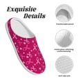 thumbnail image 5 of Daiia Breast Cancer Awareness6 Print Women’s Fuzzy Slippers Memory Foam Lightweight House Shoes Cozy Loafer Flannel House Shoes-40/41, 5 of 7