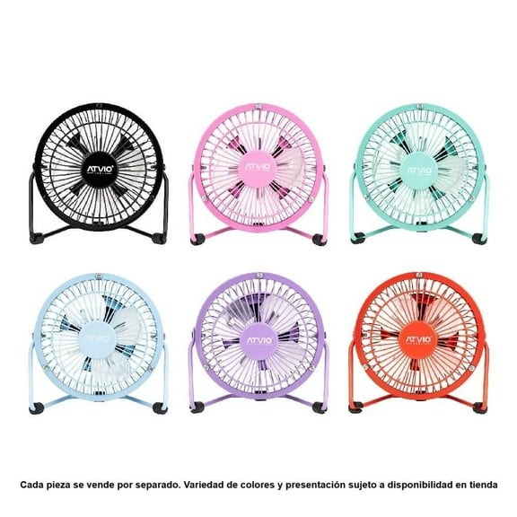 Ventilador Atvio Mini 4 Pulgadas Metal Varios Modelos 1 Pieza