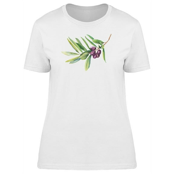 Watercolor Of Olive Branch T-Shirt Women -Image by Shutterstock, Female XX-Large