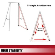 HECASA Yoga Aerial Rig Bracket with 20 Ft Red Silk 551 lbs 115 inch Yoga Swing & Hammock Kit Indoor Outdoor Aerial Yoga Stand Frame Yoga Body Swing Inversion Stand