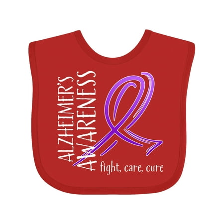 

Inktastic Alzheimers Awareness- Fight care cure Gift Baby Boy or Baby Girl Bib