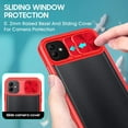 thumbnail image 3 of Phone Case for Samsung Galaxy A04e with Tempered Glass Screen Protector Cover and Camera Cover Slide 360 Full Body Protection Slim Clear Bumper Cell Accessories AO4e A 04e Women Men Red, 3 of 11