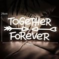 thumbnail image 3 of Letrero De Neón Together Forever Con Luz LED Regulable, Alimentación USB Para Bares, Habitaciones, Hoteles, Tiendas, Decoración De Paredes 40cmx29cm, 3 of 7