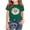 Green, variant on Girls T-shirts, Casual Short Sleeve Printed Crewneck Summer Tops Pink Size 10-12