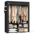 thumbnail image 1 of SONGMICS Portable Closet Wardrobe with Shoe Rack and Cover, Closet Storage Organizer, Black,Adult, 1 of 6