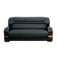thumbnail image 6 of Cystal Genuine leather 3 Pieces Living Room Sofa Set (Maroon Red), 6 of 6