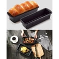thumbnail image 4 of 3 piezas Molde Para Panque Pan De Caja Antiadherente Horno 29.5cm*12.8cm*6cm,Molde Rectangular Antiadherente para Pan,Moldes para Hornear Acero al Carbono Premium,para Postres,Pasteles,Panque, 4 of 5