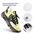 thumbnail image 4 of Check Pattern Yellow And White Walking Shoes for Men Woman Lightweight Tennis Fashion Elastic Sports Shoes Cushion Basketball Shoes, 4 of 7