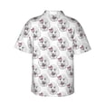 thumbnail image 3 of Fotbe Poodle Dog Hawaiian Shirt for Men Unisex Summer Beach Casual Short Sleeve Cotton Linen Button Down Shirts-Medium, 3 of 9