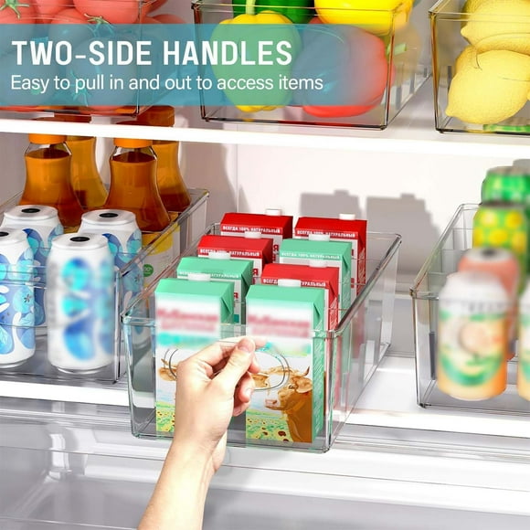 Food Storage —Removable Partitioned Boxes for Kitchen Organisers and Pantry Cabinets Versatile Refrigerator and Cabinet Storage Solution