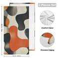 thumbnail image 2 of Beige Black Abstract Art Hand Towel Absorbent Bath Towels for Bathroom Sports Gym(28.3" X 14.4") Set of 2, 2 of 8