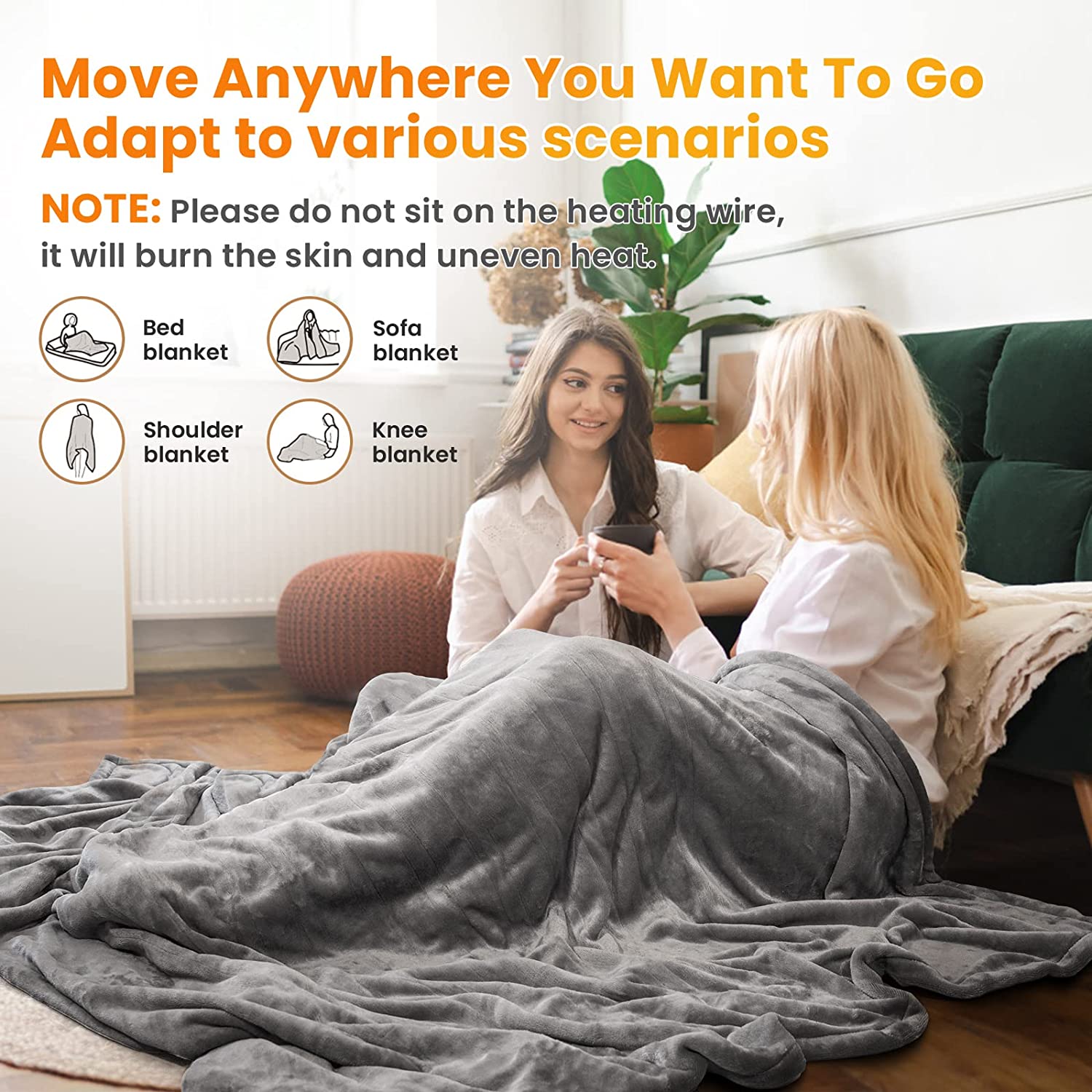 Electric Heated Blanket Full 72x84, Electric Blanket with 5 Heating  Levels and 10 Hours Auto-Off, Electric Fast Heating Blanket Machine  Washable, Cozy Flannel for Home Bedding Couch Office, Beige - Walmart.com