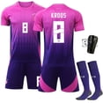 thumbnail image 1 of 2024 Copa de Europa Alemania Camiseta de fútbol visitante No. 10 Musiala 13 Muller Jersey Uniforme de equipo para adultos para niños VeranoNo.8+calcetines+espinilleras, 1 of 1