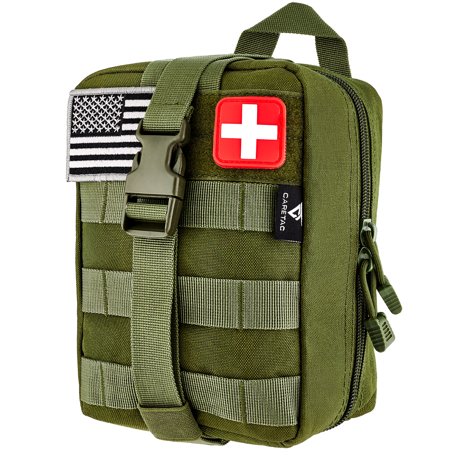 CareTac IFAK Trauma & First Aid Kit with CAT Gen 7 Tourniquet for Emergency Bleeding Control and Wound Care