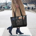 thumbnail image 4 of FORMRS Laptop Tote Bag for Women with 15.6" Computer Compartments Handbag, Black Watercolor Space, 4 of 7