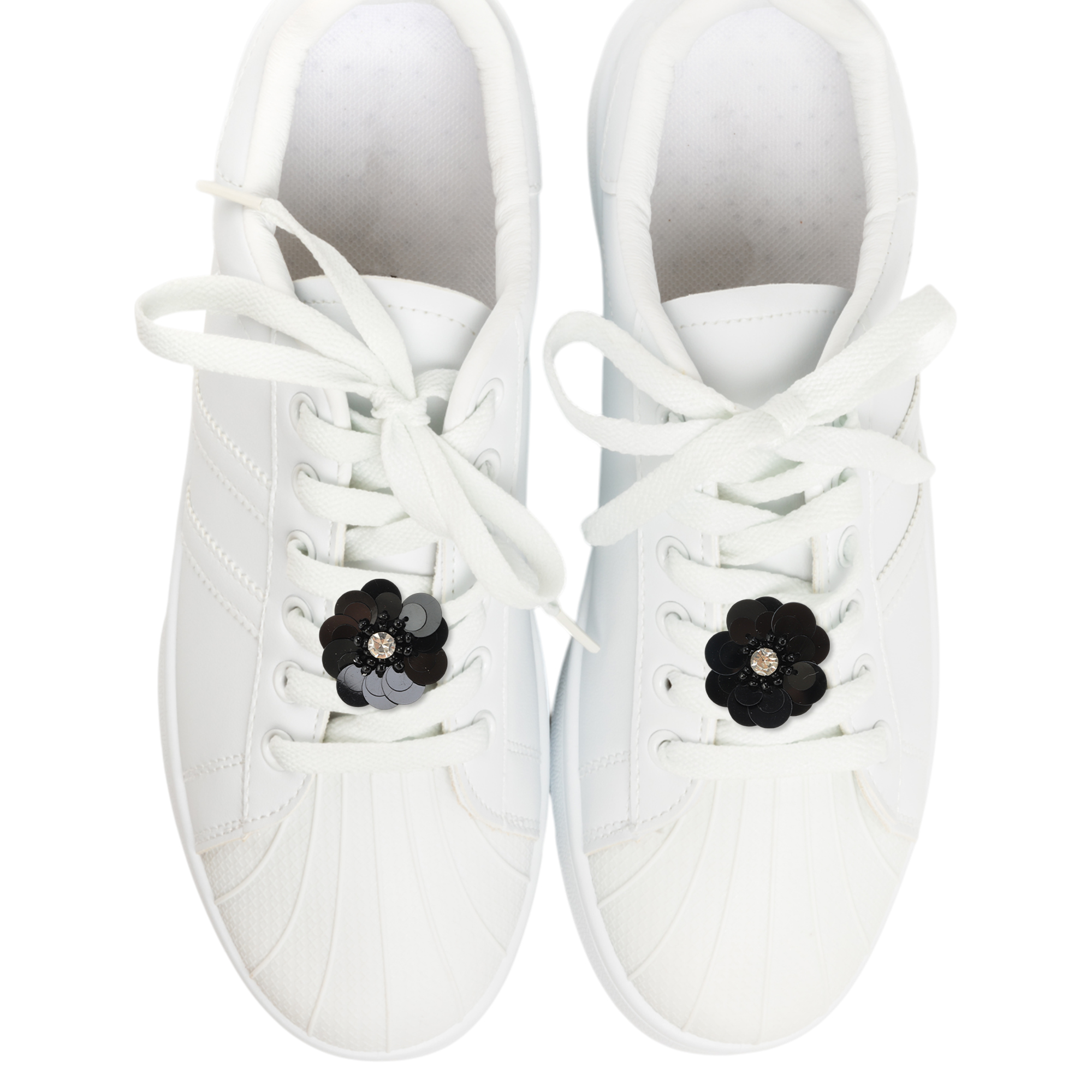 Unique Bargains Stylish Shoelace Charms for Personalization Black